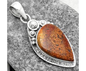 Natural Red Moss Agate Pendant SDP104918 P-1350, 14x22 mm