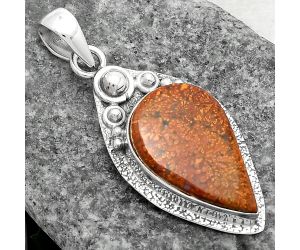 Natural Red Moss Agate Pendant SDP104925 P-1350, 14x22 mm