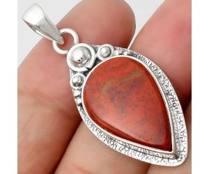 Natural Red Moss Agate Pendant SDP104938 P-1350, 14x22 mm