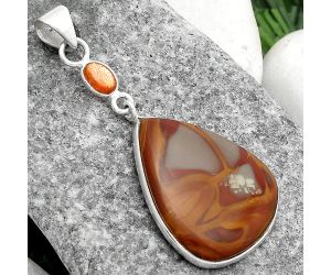 Natural Noreena Jasper & Sunstone Pendant SDP105054 P-1098, 20x25 mm