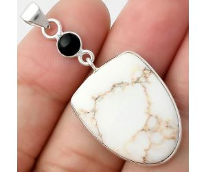 Natural Wild Horse Jasper & Black Onyx Pendant SDP105056 P-1098, 19x24 mm