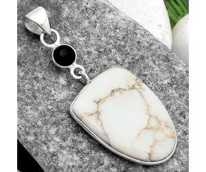 Natural Wild Horse Jasper & Black Onyx Pendant SDP105056 P-1098, 19x24 mm