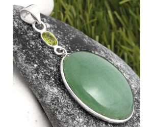 Natural Green Aventurine & Peridot Pendant SDP105510 P-1098, 20x28 mm