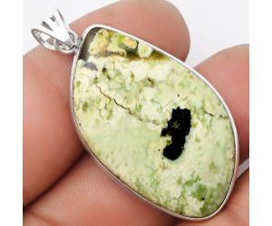 Natural Serpentine Pendant SDP105818 P-1001, 22x37 mm