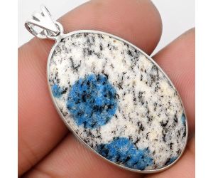 Natural K2 Blue - Azurite In Quartz Pendant SDP105873 P-1001, 21x33 mm