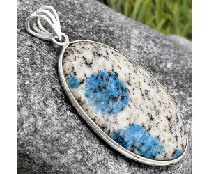 Natural K2 Blue - Azurite In Quartz Pendant SDP105873 P-1001, 21x33 mm