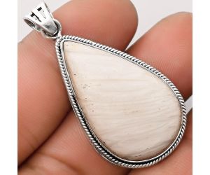 Natural White Scolecite Pendant SDP105973 P-1056, 20x34 mm