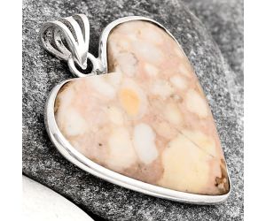 Valentine Gift Heart Natural Cobra Jasper Pendant SDP106409 P-1043, 30x32 mm