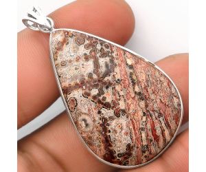 Natural Leopard Skin Jasper Pendant SDP106414 P-1001, 27x41 mm