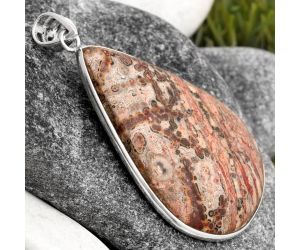 Natural Leopard Skin Jasper Pendant SDP106414 P-1001, 27x41 mm