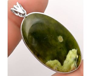 Natural Chrome Chalcedony Pendant SDP106434 P-1001, 21x37 mm