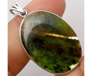 Natural Chrome Chalcedony Pendant SDP106458 P-1001, 25x35 mm