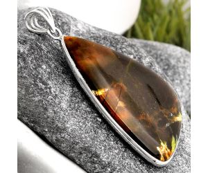 Natural Chrome Chalcedony Pendant SDP106535 P-1001, 25x41 mm