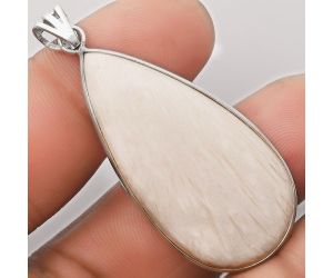 Natural White Scolecite Pendant SDP106545 P-1001, 20x41 mm