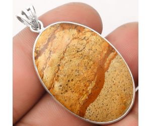 Natural Picture Jasper Pendant SDP106571 P-1001, 23x34 mm