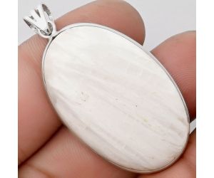 Natural White Scolecite Pendant SDP106645 P-1001, 23x37 mm