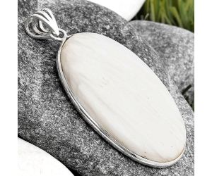 Natural White Scolecite Pendant SDP106645 P-1001, 23x37 mm