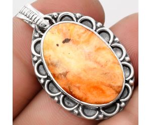 Natural Coral Jasper Pendant SDP106719 P-1080, 15x23 mm