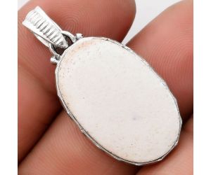 Natural White Scolecite Pendant SDP106795 P-1082, 17x25 mm