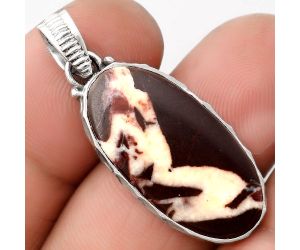 Natural Coffee Zebra Jasper Pendant SDP106805 P-1082, 14x27 mm