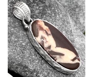 Natural Coffee Zebra Jasper Pendant SDP106805 P-1082, 14x27 mm