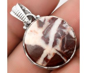 Natural Coffee Zebra Jasper Pendant SDP106808 P-1082, 19x19 mm