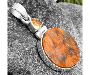 Natural Pietersite - Namibia & Citrine Pendant SDP106833 P-1108, 19x19 mm