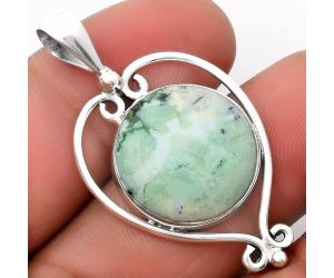 Dendritic Chrysoprase - Africa 925 Sterling Silver Pendant Jewelry SDP107120 P-1285, 18x18 mm