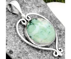 Dendritic Chrysoprase - Africa 925 Sterling Silver Pendant Jewelry SDP107120 P-1285, 18x18 mm