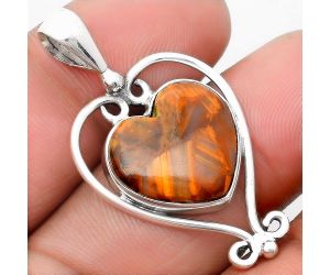 Valentine Gift Heart Natural Pietersite - Namibia Pendant SDP107126 P-1285, 16x17 mm