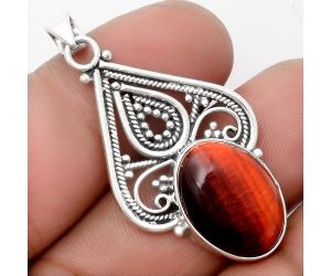 Natural Red Tiger Eye Pendant SDP107263 P-1541, 13x18 mm