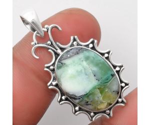 Dendritic Chrysoprase - Africa 925 Sterling Silver Pendant Jewelry SDP107320 P-1249, 15x20 mm