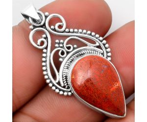 Natural Red Moss Agate Pendant SDP107367 P-1541, 14x21 mm