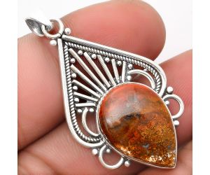 Natural Red Moss Agate Pendant SDP107394 P-1541, 14x21 mm