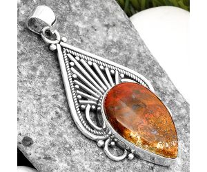 Natural Red Moss Agate Pendant SDP107394 P-1541, 14x21 mm