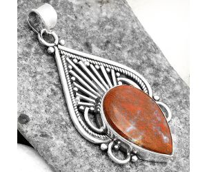 Natural Red Moss Agate Pendant SDP107410 P-1541, 14x19 mm