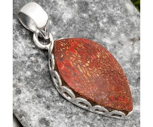 Natural Red Moss Agate Pendant SDP108175 P-1637, 15x24 mm