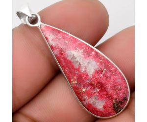 Natural Pink Thulite - Norway Pendant SDP108224 P-1001, 15x35 mm