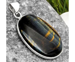 Natural Blue Tiger Eye Pendant SDP108251 P-1001, 19x29 mm