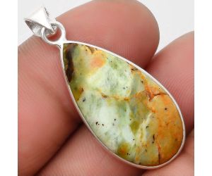 Natural Chrome Chalcedony Pendant SDP108316 P-1001, 15x28 mm