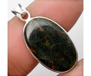 Natural Turkish Rainforest Chrysocolla Pendant SDP108385 P-1001, 16x25 mm