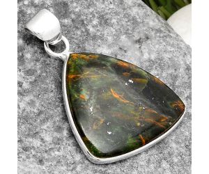 Natural Turkish Rainforest Chrysocolla Pendant SDP108399 P-1001, 19x21 mm