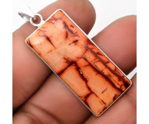 Natural Indian Paint Gemstone Pendant SDP108424 P-1001, 16x37 mm