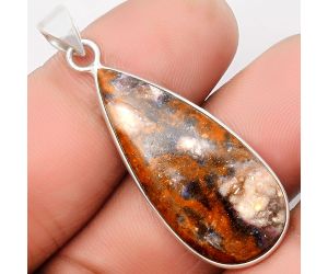 Natural Indian Blanket Jasper Pendant SDP108487 P-1001, 15x34 mm