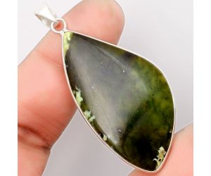 Natural Chrome Chalcedony Pendant SDP108542 P-1001, 25x47 mm