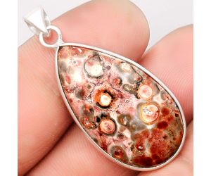 Natural Leopard Skin Jasper Pendant SDP108545 P-1001, 18x31 mm