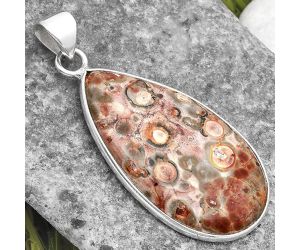 Natural Leopard Skin Jasper Pendant SDP108545 P-1001, 18x31 mm