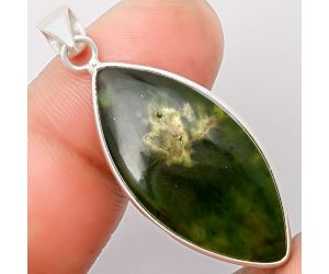 Natural Chrome Chalcedony Pendant SDP108555 P-1001, 16x32 mm