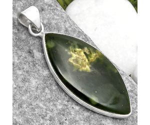 Natural Chrome Chalcedony Pendant SDP108555 P-1001, 16x32 mm