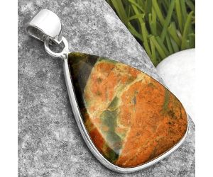 Natural Chrome Chalcedony Pendant SDP108556 P-1001, 19x25 mm